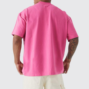 T-shirts pour hommes en coton 100% personnalisés en gros, surdimensionnés, effet usé, délavés à l'acide, avec broderie appliquée, haute qualité - Product Image 2