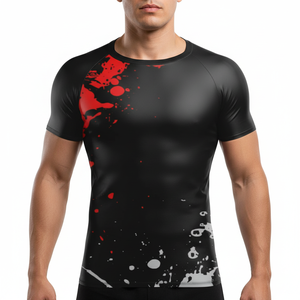 Custom Gradient Rash Guard Four way Stretch <b>Surfing</b> Freediving Sublimation <b>Printing</b> Personalized Logo Rashguard - Product Image 1