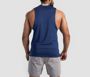 230G 100% Cotton Sleeveless T-shirts for <b>Men</b> and Women Summer Sports <b>Vests</b> <b>White</b> Loose Round Neck Waistcoat - Product Image 3