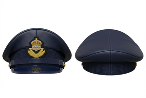 2026 New Hot Selling All Season Formal Classic Customized Hand Made Embroidery Adjustable Uniform Accessory Wool Peak Caps - Product Image 3