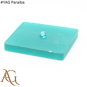 Piedra de YAG Paraíba azul, cultivada en laboratorio por AG Gems, con tratamiento térmico para cambio de color, creada en laboratorio. - Product Image 3
