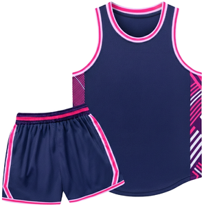 Conjunto de Uniformes de Baloncesto para Mujer con Cuello Redondo, Pantalones Cortos con Cierre de Cordón, 100% Poliéster Malla, Ropa Deportiva sin Mangas para Equipo Femenino - Product Image 5