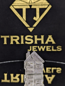 Anillo de Diamantes Moissanite VVS con Forma de Casa, Plata de Ley 925, Totalmente Cubierto de Diamantes, Joyería Hip Hop Personalizada de Trisha Jewels - Product Image 6
