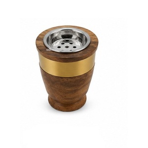 Arabic Bakhoor <b>Burner</b> Handmade Sandalwood Incense <b>Burner</b> with Brass Inlay Eco-Friendly Scented Aromatic Diffuser All Season Use - Product Image 5