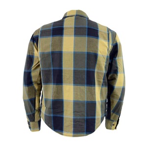 Wholesale <b>100</b>% Cotton Custom Logo Embossed <b>Yarn</b> Dyed Long Sleeve Formal Casual Plaid Flannel Stand Collar Breathable Men Shirts - Product Image 2