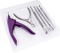 Cosmétiques 6 pièces manucure pédicure outils ensemble avec pochette tout en un acier inoxydable meilleure qualité à bas prix fournisseur Pakistan