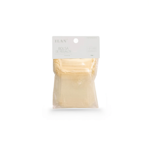 Sacchetti regalo in organza Ilan 15x20cm colore crema 4 pezzi per regali - Product Image 1