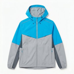 Nouvel ensemble coupe-vent en nylon pour homme avec logo personnalisé, respirant, survêtement à capuche et short, idéal pour l'entraînement sportif et le jogging - Product Image 2