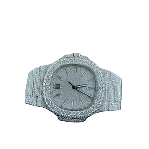 Bán độc quyền chất lượng tốt nhất vvs Vòng phong trào sang trọng thạch anh tự động Analog moissanite kim cương đồng hồ từ Ấn Độ - Product Image 1