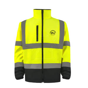 Dernier modèle de veste softshell réfléchissante haute visibilité ANSI Classe 1 avec flash LED et logo personnalisé, vente en gros, best-seller - Product Image 1