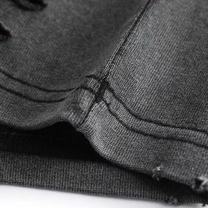 Camiseta de algodón vintage para hombre, de corte holgado, con hombros caídos, lavado ácido y efecto desgastado, de peso pesado. - Product Image 5