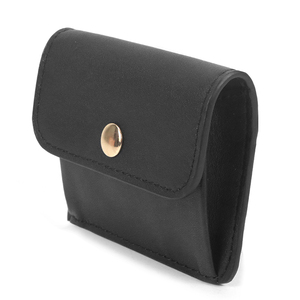 Monedero Pequeño de Cuero PU Negro al por Mayor, sin Logotipo, con Cierre de Botón, para Tarjetas de Crédito y Monedas - Product Image 3