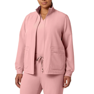 Manufacturer OEM Accepted Custom Logo Fashionable Oversize Women <b>Scrub</b> Jackets Nursing Work Medical Surgical Uniform - Product Image 1
