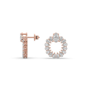 Boucles d'oreilles ovales en diamant de laboratoire de 2,00 carats, or jaune 14 carats, légères, uniques, élégantes, brillantes, prix de gros - Product Image 6