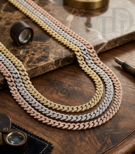 Collar de Cadena Ovalada Estilo Hip Hop para Hombre, con Diamantes, en Plata de Ley 925 o Oro de 10K/14K - Product Image 2