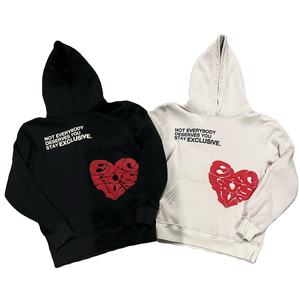 Pantalones de chándal con capucha recortada de corte regular para hombre, de peso pesado 3D Sudadera con capucha, letras bordadas, estampado de espuma, otoño - Product Image 1