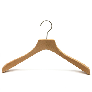 Cintres en bois naturel du fabricant direct, logo personnalisé - Prix compétitif, qualité supérieure, design moderne, cintre épais - Product Image 2