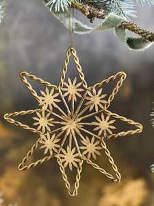 Gold Vintage Metal <b>Star</b> Christmas Ornament Handicraft Decorations - Product Image 1