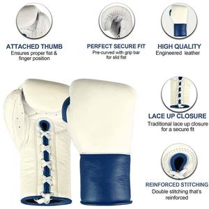 Guantes de Boxeo Profesionales de Alta Calidad, 10oz, Personalizables, Transpirables, Unisex, de Cuero, para Entrenamiento de Artes Marciales - Product Image 6