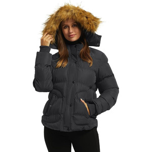 Chaqueta de Invierno Acolchada para Mujer, Moderna y a la Moda, de Corte Regular, Sólida, Tejido Transpirable, Construcción Aislante y Resistente al Viento - Product Image 1