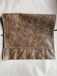 100% Genuine <b>Leather</b> Made <b>Knife</b> Storage Tools Bag Bulk Quantity Low MOQ Professional <b>Leather</b> Tools Bag <b>Roll</b> for Sale LKR-0234 - Product Image 4