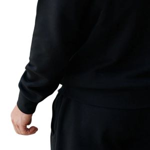 Sudadera con Capucha Negra para Hombre, Corte Holgado, Informal, de Felpa, para Gimnasio, Deporte, Ropa Urbana, Moda - Product Image 6