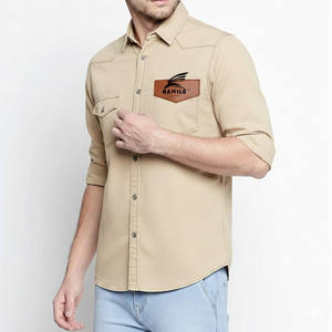 Customizable <b>Men's</b> <b>Denim</b> Knit <b>Shirt</b> Soft Comfortable Breathable with Unique Design Personalized Logo Price - Product Image 3