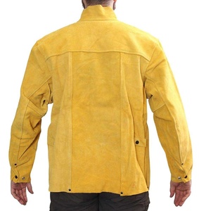 Veste en cuir fendu de qualité supérieure, résistante à la chaleur et au feu, vêtement de sécurité industriel pour soudeurs, en vente - Product Image 1