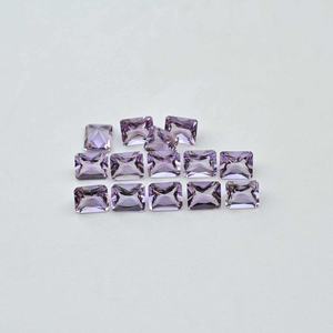 4x6mm Natural Rose De France Rosa amatista facetada Octágono princesa corte piedra preciosa suelta para joyería precio de fábrica al por mayor - Product Image 2