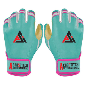 Gants de frappe pour baseball et softball en cuir, à doigts entiers, légers, avec poignées durables et respirantes pour hommes et femmes - Product Image 1
