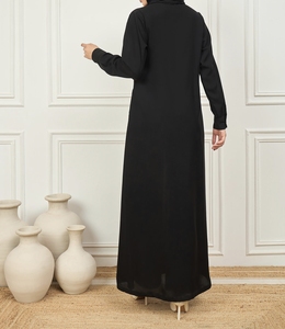 Hot <b>Sale</b> Beautiful Dubai Women Abaya Traditional Islamic Muslim Clothing & Accessories Floor Length Long Sleeves Front Open - Product Image 6