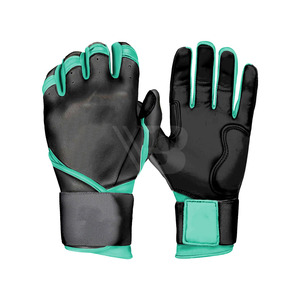 Customized Professional Leather <b>Baseball</b> Batting <b>Gloves</b> Unisex Velcro Strap Lightweight Breathable Long Cuff Durable Design - Product Image 2
