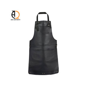 <b>Leather</b> <b>Apron</b> Adjustable Chef Cooking <b>Apron</b> - Product Image 1