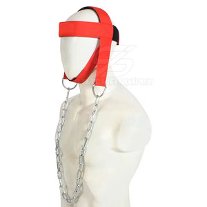 Arnés de cabeza ajustable para entrenamiento de cuello con acolchado cómodo y cadena resistente para entrenamiento muscular en el gimnasio y uso en casa - Product Image 4