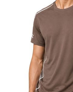 T-shirt de sport marron personnalisé pour homme, séchage rapide, respirant, pour la gym, le fitness, la course à pied, l'entraînement athlétique, en polyester, vêtement de sport - Product Image 3