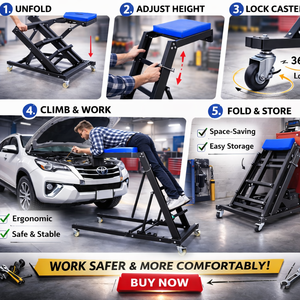Creeper Plegable para Mecánicos de Automóviles, Fabricado en Vietnam, con Plataforma Acolchada para Camiones y SUV GAPGAR035 - Product Image 5