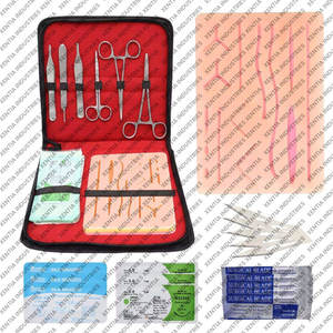 Medical <b>Nursing</b> Students Suture Practice Kit Reusable Stainless Steel Manual Silicon <b>Pad</b> Suturing Training Set - Product Image 1
