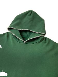 Logotipo personalizado fabricante ácido lavado Boxy holgado cremallera bordado sol desteñido hombres Sudadera con capucha desgastada nueva llegada 2025 - Product Image 5