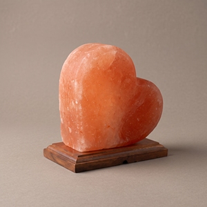 Handcrafted Himalayan Pink Salt Heart Lamp Natural Rock Salt <b>Crystal</b> Light Decorative Table Light for Home Bedroom - Product Image 2