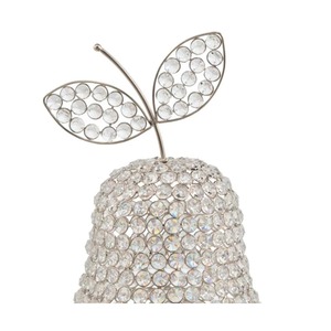 Figurine en forme de poire en cristal, décoration en verre faite à la main, sculpture de table style Hollywood Glamour pour salon - Product Image 5