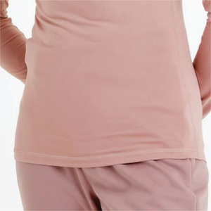 Camiseta de Manga Larga con Cuello Alto para Mujer, Informal, de Verano, Lisa, 100% Algodón Orgánico, con Logotipo, Transpirable, Ecológica, de Secado Rápido - Product Image 4