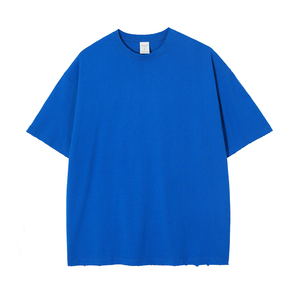 เสื้อยืดผู้ชายคุณภาพสูงขายส่ง เสื้อยืดสีขาวเรียบๆ สกรีนโลโก้ได้ ทรงปกติ สวมใส่สบาย ผ้าฝ้าย 100% ลายตัวอักษร สำหรับฤดูร้อน - Product Image 4
