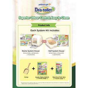 Système de litière pour chat Unicharm Pet Deo-Toilet, dôme/demi-système UCPC1936 - Product Image 6