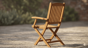 Teak Wood Folding Armchair Outdoor Garden Patio Furniture Solid Wooden Reclining Chair Eco Friendly Foldable Exterior Seating - Product Image 4