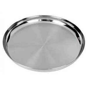 Ensemble d'assiettes rondes en acier inoxydable de qualité alimentaire, réutilisables et durables, pour la maison, les restaurants et les hôtels - Product Image 1