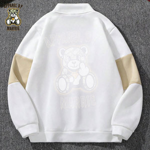 Sweat-shirt Homme Oversize Personnalisé à Col Zippé de Haute Qualité, Imprimé, en Mélange de Coton, Marque Privée OEM, Vêtement d'Hiver Streetwear pour Homme - Product Image 2