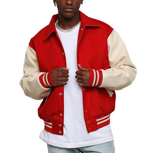 OEM Manufacture Custom logo 2026 Varsity <b>Jacket</b> <b>Leather</b> Sleeve Chain Chenille Embroidery Vintage Letterman Varsity <b>Jacket</b> - Product Image 6