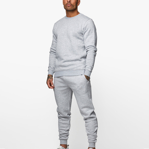 Ensemble de survêtement en molleton pour homme personnalisé, sweat-shirt à col rond de qualité supérieure avec pantalon de jogging, mélange de coton, vêtements de sport décontractés pour la salle de sport - Product Image 1