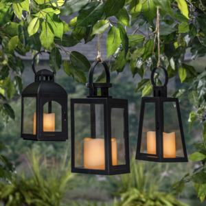 Home and Garden Decorations Antique Mini Metal Tea-Light <b>Candle</b> Holder <b>Lanterns</b> for Tabletop and Hanging Lightning - Product Image 4