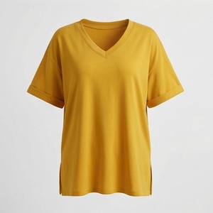 Camiseta Oversize para Mujer, Estilo Urbano, Personalizada con Estampado, de Algodón, Corte Holgado, Color Personalizado, Transpirable, Estilo Casual de Verano - Product Image 1
